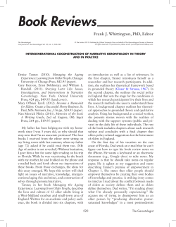 Intergenerational Coconstruction of Narrative Gerontology in Theory