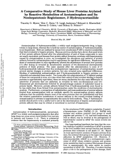 A Comparative Study of Mouse Liver Proteins Arylated by Reactive