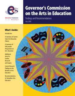 Governor`s Commission on the Arts in Education