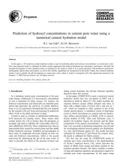 Prediction of hydroxyl concentrations in cement pore