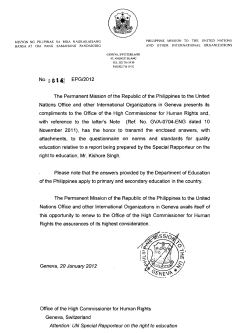 No. 0 0 $61 EPGl2012 The Permanent Mission of the