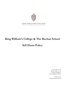 Self Harm Policy - King William`s College