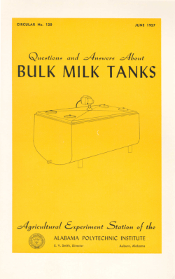 BULK MILK TANKS