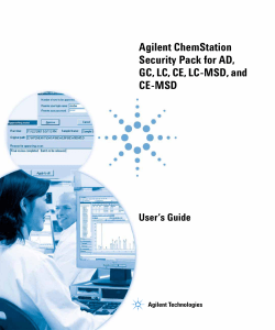 Agilent ChemStation Security Pack for AD, GC, LC, CE, LC