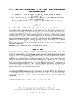 Urban structure analysis of mega city Mexico City using