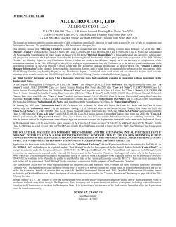 allegro clo i, ltd. - Central Bank of Ireland