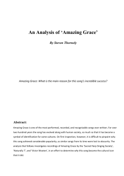 An Analysis of `Amazing Grace`