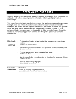 RECTANGLES: FIXED AREA