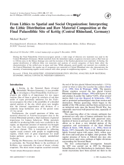 From Lithics to Spatial and Social Organization: Interpreting