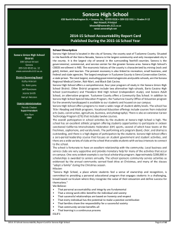 Sonora HS SARC - Sonora Union High School District