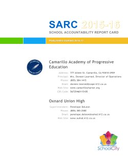 SARC 2015/2016 - Camarillo Academy of Progressive Education