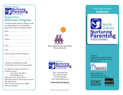 Dickinson Program - North Dakota Nurturing Parenting Programs