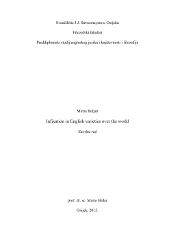 Infixation in English varieties over the world - FFOS