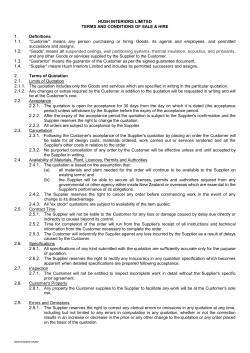 Terms and Conditions