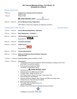 Agenda - Cornerstone Credit Union League