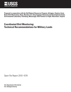 Technical Recommendations for Military Lands