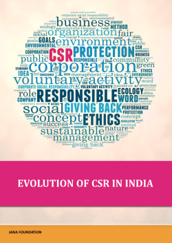 evolution of csr in india