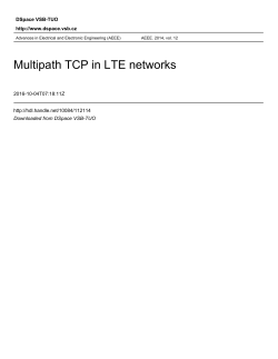 Multipath TCP in LTE Networks