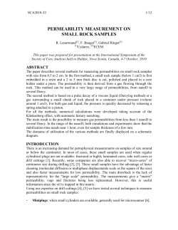 2010: Permeability Measurement on Small Rock Samples