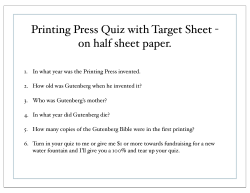 1. Reformation Thesis Presentation