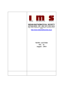 IMS News Letter 32 - Indian Mathematical Society