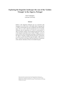 Exploring the Linguistic Landscape of the Algarve