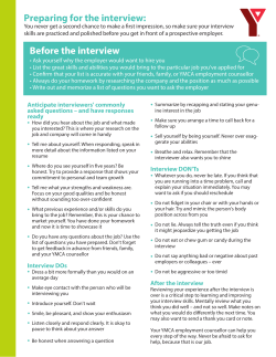 Preparing for the interview