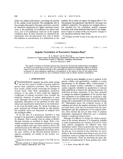 Angular Correlation of Successive Gamma-Rays