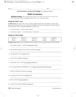 An Occurrence at Owl Creek Bridge