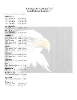 List of Selected Examiners