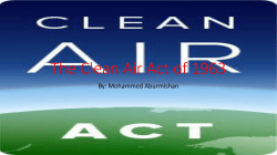The Clean Air Act of 1963