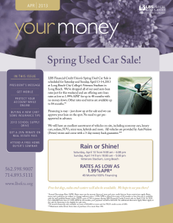 Spring Used Car Sale! - LBS Financial Credit Union