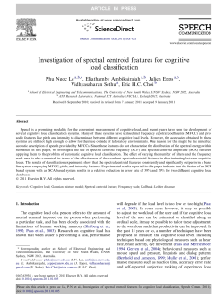 Investigation of spectral centroid features for cognitive load