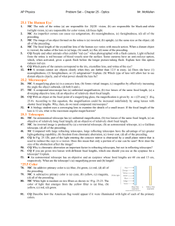 25.1 The Human Eye 25.2 Microscopes 25.3 Telescopes *25.5 Color