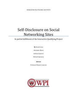 Self-Disclosure on Social Networking Sites