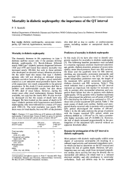Mortality in diabetic nephropathy: the importance of the QT interval