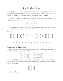 3 3 Matrices - Math.utah.edu