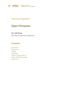 Open Primaries - Public Policy Institute of California