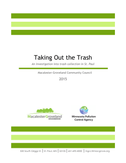Taking Out the Trash - Macalester