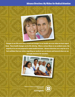 Advance Directives: My Wishes for Medical Attention