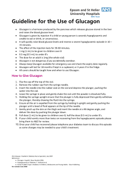 Guideline for the Use of Glucagon - Epsom and St Helier University