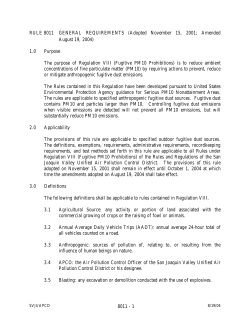 Rule 8011 - San Joaquin Valley Air Pollution Control District
