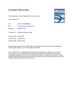Radiocarbon: a chronological tool for the recent past