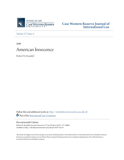 American Innocence - Case Western Reserve University School of