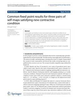Common fixed point results for three pairs of self