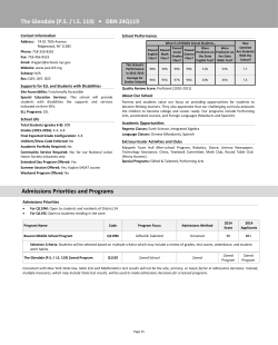 The Glendale (PS / IS 119) &bull; DBN 24Q119 Admissions