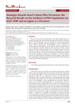 Strategies towards Novel Carbon Fiber Precursors