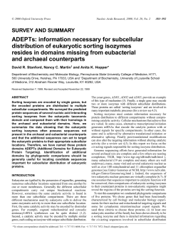 ADEPTs: information necessary for subcellular