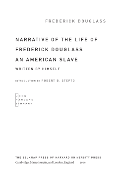 narrative of the life of frederick douglass an american slave