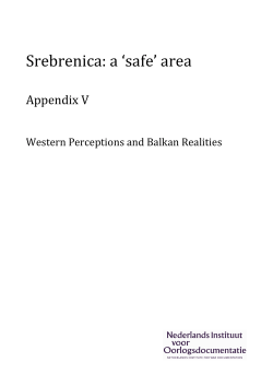 Srebrenica: Prologue, Chapter 1, Section 1